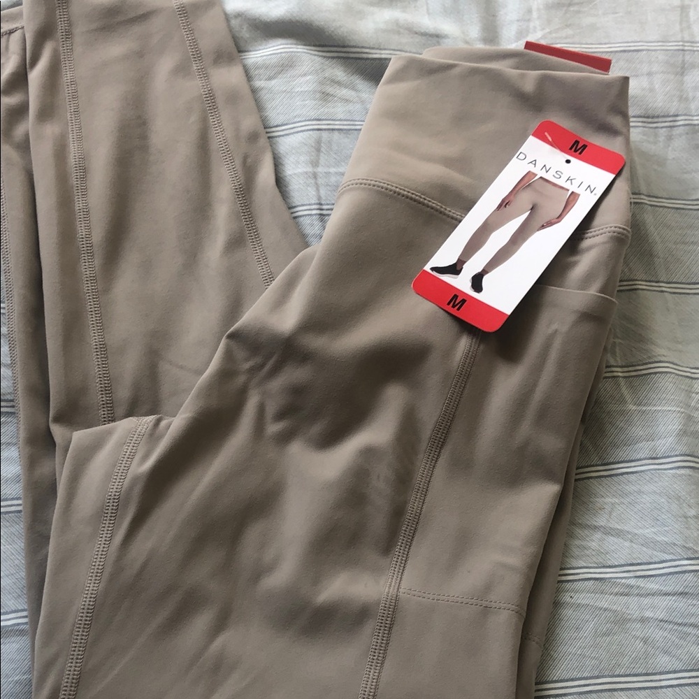 Danskin Taupe High-Rise Performance Leggings